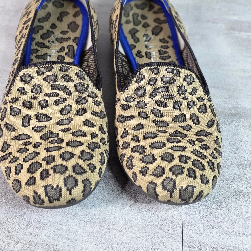 2 Rothy's Round Toe The Loafer Leopard, Red Pointed Chili Red Ballet 8 Shoes